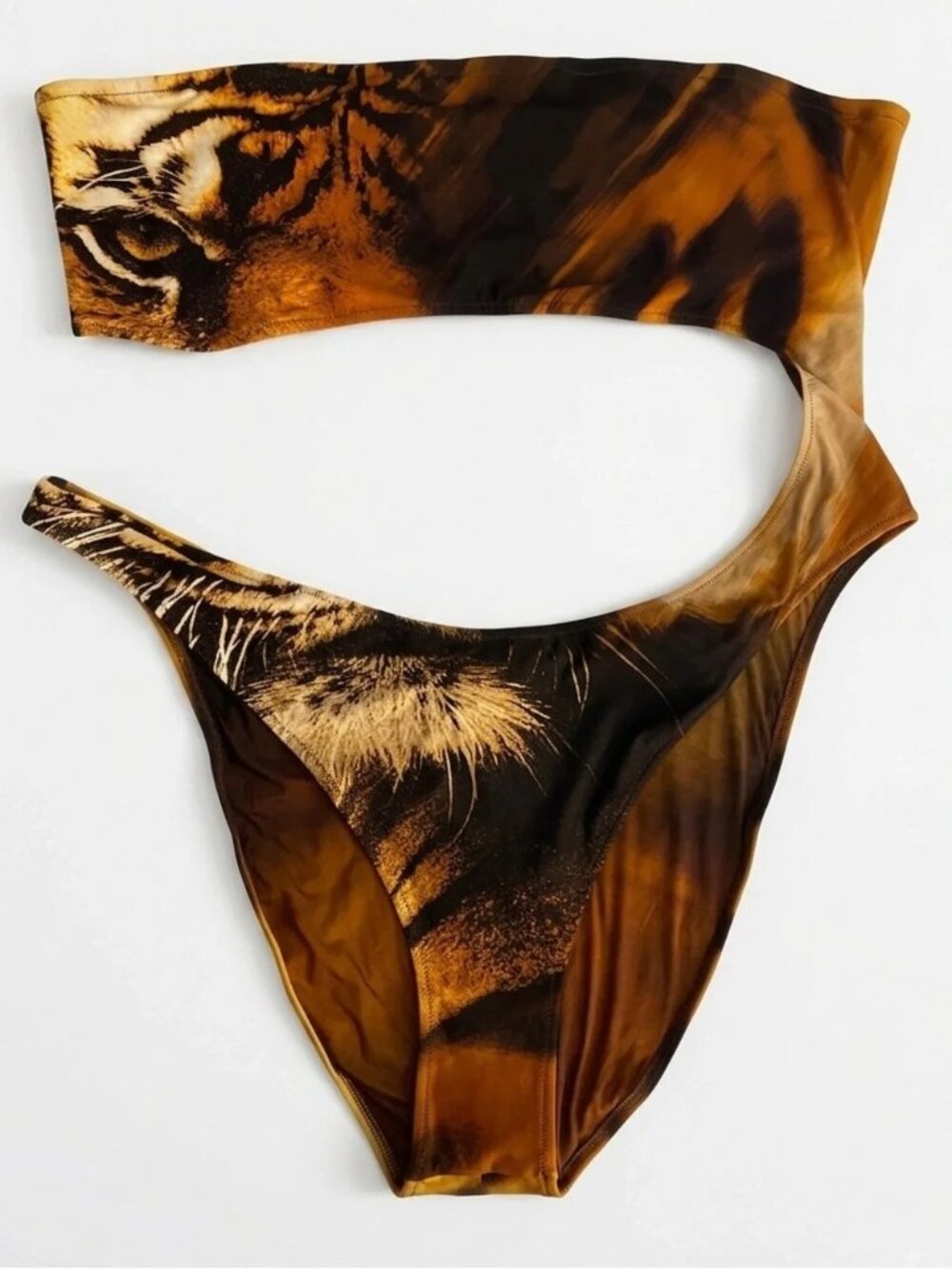 NWT SKIMS x ROBERTO CAVALLI STRAPLESS TIGER MONOKINI SMALL